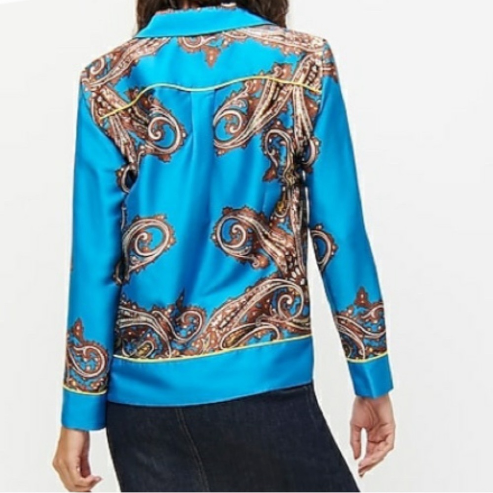 J Crew Drapey Button Collared Blouse - image 2